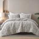 Ink+Ivy 3pc Cairo 100% Cotton Jacquard Duvet Set Ivory Full/Queen
