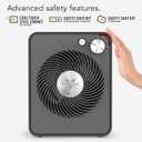 Vornado VMHi300 Whole Room Metal Space Heater, Mechanical Thermostat, Advanced Safety, Tip-Over Protection, Gentle Heating, Vortex Heat Circulation, Metal Space Heater for Home and Bedroom, Storm Gray