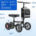 BlessReach All Terrain Knee Scooter for Adults Foot Injuries,11” Big Wheels