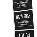 VILLFUL 4 sheets Self-Adhesive Bathroom Label Stickers for Wash, Stickers Labels for Organizing Travel Toiletries and Home Dispensers