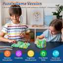 Sensory Activity Board, Six-Sided Silicone Sensory Fidget Toy with 20 Strings for Autism, Stress Relief, Calming, Focus & ADHD,Great for 3+ Year Old, Stuffers Gifts for Teen Girl