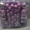 116Pcs Pink Christmas Ball Ornaments Set, Shatterproof Christmas Hanging Decoration Set with Gift Box, Assorted Decorative Baubles Set for Xmas Tree/ Home/ Wedding/ Party/ Holiday (Pink)