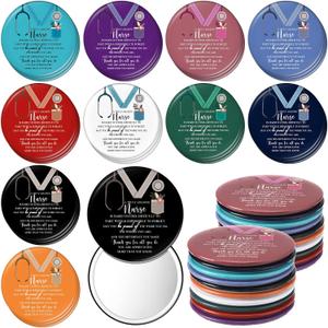 Geetery Nursing Graduation Gifts Bulk Mini Compact Mirrors LPN Gifts for Nurses Pocket Portable Mirror Small Thank You for Medical School Students Practitioner LPN CNA(30 Pcs)