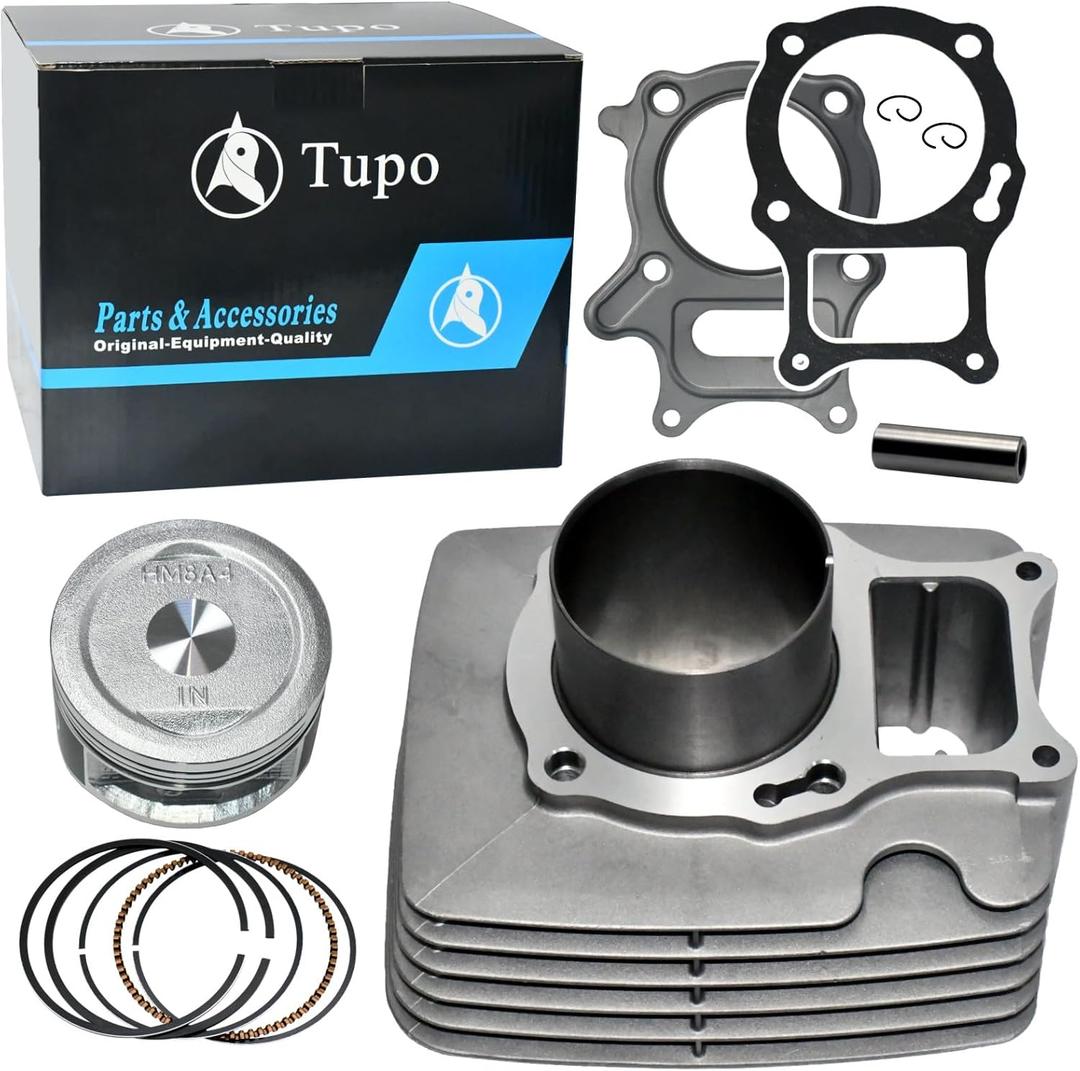 Tupo TRX250-68.5 Cylinder Kit Compatible with Honda Recon 250 Sportrax 250 TRX250 2002-2024, Top End Rebuild Kit