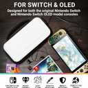 Orzly Carrying Case for Nintendo Switch OLED Console with Accessories and Game Storage Compartment - Easy Clean Case Gift Boxed