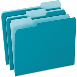 Pendaflex Two-Tone Color File Folders, Letter Size, 1/3 Cut, Teal, 100 Per box (152 1/3 TEA)
