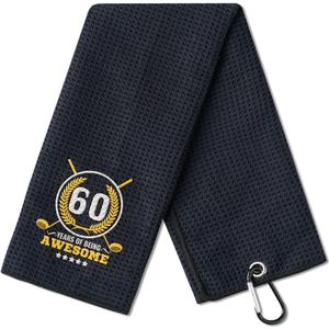 60th Birthday Gifts Golf for Men Golfer, Funny Golf Towels for Golf Lovers, Husband, Perfect for Dad, Boss, Grandpa for Birthday