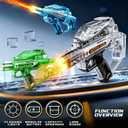 Electric Water Gun for Adults & Kids, Automatic Water Guns High Capacity 500+, Water Squirt Guns, Long Range Water Pistol Blaster Soaker,Summer Pool Toys (CY-Water Gun-Black) (CY-Water Gun-Blue)
