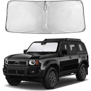 EcoNour Windshield Sunshade Compatible for Toyota Land Cruiser 2024-2025 2026, Sun Visor for Front Windshield & Window Sun Shade Cover, UV Heat Blocker & Protector, Car Accessories