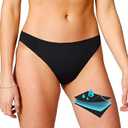 The Period People Black Period Swim Bottoms for Women - Period Bathing Suits for Teen Girls - Teen Period Underwear - Period Bikini Bottoms for Swimming - One Piece Period Swimwear for Teens (XL)