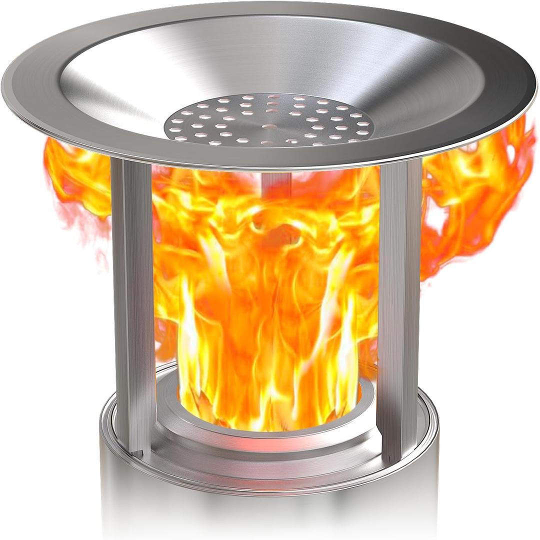 Heat Deflector for Solo Stove Mesa, Portable Fire Pit Heat Deflector with 3 Detachable Legs, Accessory for Mesa Fire Pit, Captures and Redirects Warmth, 304 Stainless Steel