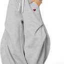 Aelfric Eden Wide Leg Sweatpants Womens Wrinkle Barrel Sweatpants Casual Athletic Baggy Lounge Pants, XS