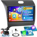 Roinvou [8 Core 6G+128G] for KIA Cerato K3 Forte 2013-2018 Android Radio with Wireless Carplay Android Auto, 9 Inch IPS Touch Screen Car Stereo, Bluetooth 5.0, 32 EQ, GPS, WiFi, 59UI, SWC
