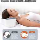 Bespilow Travel Cervical Pillow for Sleeping, Small Memory Foam Neck Pillow with Cooling Washable Cover, Compact Ergonomic Neck Support Travel Pillow for Car Camping, RV, Road Trip & Passenger Seat