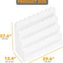 SpaceAid 4-Tier Scalloped Bookshelf, Montessori Bookcase for Toddlers, Wooden Book Shelf Organizer Display Furniture for Kids Rooms, Playroom, Nursery and Classroom, 29.6 Wide, White