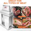 YBSVO Commercial Meat Tenderizer Machine - Heavy Duty Stainless Steel Manual Cuber with 40 Sharp Blades - Hand Crank Steak & Venison Tenderizing Tool for Butchers, Hunters & Kitchens (7" Wide Feed)