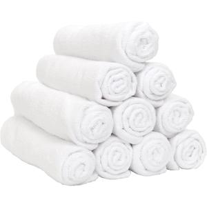 Arkwright Microfiber Gym Towel - Pack of 12 - Super Soft, Quick Dry Workout Sweat Towels, 300 GSM Lightweight & Absorbent for Sports, Working Out, Yoga, and Spa, 16 x 27 in, White