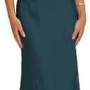 Satin Spaghetti Strap Backless Ruched Twist Cocktail Dresses for Women Silk Open Back Cut Out Midi Dress Wedding Guest Size M
