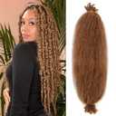 8 Packs Honey Blond Springy Afro Twist Hair 30 Inch Pre-Separated Spring Twist Crochet Braids Hair For Long Marley Twist Braiding Hair Extension For Women (8 Strands/Pack,27#)