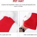 POPETPOP Christmas Dog Hat Crocheted Snood : Dog Knitted Hat Warm Winter Neck Ear Warmer Santa Headwear Christmas Pet s for Small s (Red, XS)