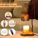 Candle Warmer Lamp with Timer Dimmable, Lamp Candle Warmer for Jar CandlesBirthday Gifts for Women Mom, House Warming Gifts Vintage Home DecorWax Warmer Lamp, Gold