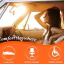 Kingphenix Car Seat Cushion with 1.2inch Comfort Memory Foam, Seat Cushion for Car and Office Chair (Black), Front Seat Cushions