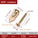 5 x Self-Drilling Drywall Anchors, Drywall Anchors and Screws Kit, Wall Anchors for Drywall and Repair Tool Easy for Fixing Decor(60pcs)