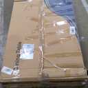 VECELO Dining Table Set for 4, 5-Piece Kitchen Table with 4 Chairs, MDF Board Tabletop with Metal Frame for Small Space, Compact Dinette, Breakfast Nook, Brown