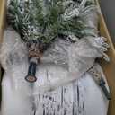 Puleo International 6ft Pre-Lit Potted Flocked Arctic Fir Pencil Christmas Tree with 120 Warm White Lights, 1325 Realistic Dense Snow Flocked Branch Tips, Easy Setup Artificial Trees with Sturdy Stand