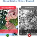 47"x26" 2-Pack Full Length Glassless Shatterproof Gym Mirror for Home Wall | 4 lbs Ultra Lightweight Full Body Nano Mirror,Frameless Garage Gym Mirror for Home Gym,Closet,Door,with Easy Installation Kit