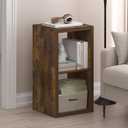 Furinno Cubicle 2-Cube Book Shelf, Extra Thick Frame Bookshelf, Amber Pine