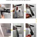 Shower Glass Support Bar, Both Sides Available, Frameless Bathroom Glass Clamp L Shape Panel Bracket, No Drill，Fixed Shower Panel to Wall (BRUSE Gold)