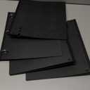 INFUN Telescoping 3 Ring Binder - 4PCS-Black,Portable Plastic 3 Ring Binder with Telescoping Spine, Binders with Foldable Front Cover Holds 8.5" x 11" Paper for School,Office and Homes (0.75 Inch)