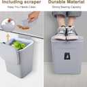 1 Pack Kitchen Compost Bin,Hanging Small Trash Can with Lid for Under Sink or Counter Top,Dustbin for Kitchen for Cabinet/Bathroom/RV//Camping//Office/Car