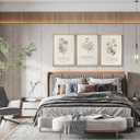 PLPKEYGR 3 Pcs Christian Flower Wall Art Flower Scripture Wall Decor God Quotes Canvas Painting Prayer Room Pictures Inspirational Bible Verse Posters For Living Room Bedroom 16x24 in Poster (16L" x24W")