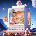 Skirfy Space Claw Machine for Kids, Large Electronic Game Vending Machine,Candy Dispenser Game for KidsBirthday for Girls Boys(Pink)