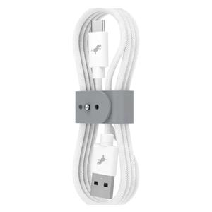Nimble - Powerknit USB-A to USB-C Cable 1M/3.3FT Fast Charging for iPhone 16/15, Samsung S24–S10, Note 20/10, Pixel, Moto & More - White