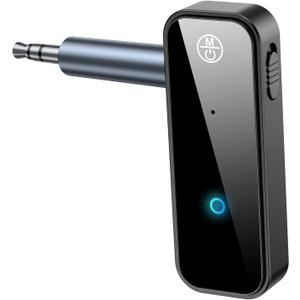 C28 Bluetooth 5.0 Transmitter Receiver, 2-in-1 Wireless 3.5mm Aux Adapter for Old Car Stereo, TV, Record Player, Headphones & Speakers – Plug & Play, No App Needed