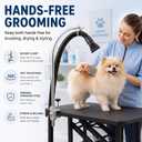 Hicarer Stainless Steel Dog Hair Dryer Stand, Hands-Free Pet Grooming Dryer Holder with 35.5" Flexible Gooseneck, 360° Adjustable Table Clamp for Dog Cat Groomers and Home Use