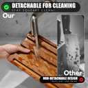 Knife Block & Universal Holder - Detachable Solid Wood Organizer for Kitchen Storage, Washable Design (No Knives Included) - Gift Ready for Chefs 1 Piece