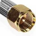 2 ft Rubber Propane Regulator Hose with Pressure Gauge, for Outdoor Camping Heating or Outdoor BBQ Equipment, Burner Stoves, Gas Heaters, Forced Air Heaters, Blackstone Grills