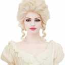 Rugelyss Short Wavy Blonde Wig Big Bouffant Beehive Wigs for Women fits 70s 80s Costume or Halloween Party