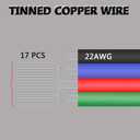 100ft RGB 4 Wire Conductor Cords 4PIN 22AWG Extension Cable LED Welding Wire Tinned Copper 22 Gauge ga for 3528 5050 RGB LED Strip