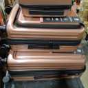 Luggage Sets 3 Piece, 20 Inch Carry on Luggage and 24 Inch Suitcases with Wheels Spinner, Durable Hard Shell Suitcase Set, Expandable Travel Suitcase, Pink