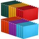 Tinlade 24 Pcs Hanging File Folders with Full Height Gusset Paper A4 Expanding Letter Size Hanging File Folders for Designed for Bulky Files Medical Charts (Cute Color,Classic Style)
