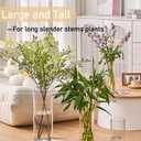 3 Large Acrylic Clear Cylinder Vase Set, 16" 12'' 8'' Tall Floor Large Flower Vase, Unbreakable Plastic Hurricane Vases, Different Size for Living Room, Desk, Wedding Centerpieces Flower Bouquet Dcor