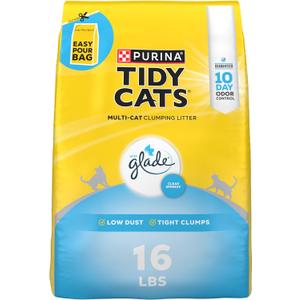 Purina Tidy Cats Clumping Multi Cat Litter, Glade Clear Springs - 16 lb. Bag