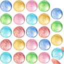 JOYIN 24 PCS Glitter Bouncy Balls, 6 Styles 32mm Assorted Bouncy Balls Bulk with Storage Bag, Bounce Toys for Kids Party Favors Birthdays Gifts Goodie Bags Stuffers Carnival Prizes