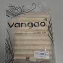 Vangao Stripe Farmhouse Kitchen Curtains 24 Inch Length Linen Cafe Curtains Tickingstripe Tier Drapes Pinstripe Semi-Sheer Window Treatments Rod Pocket 2 Panels Taupe on Beige