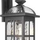 Darkaway Large Outdoor Wall Light, 22inch Exterior Light Fixture with Water Ripple Glass, Aluminum Outside Lights Sconces Exterior Lighting for House Porch Patio Doorway Garage